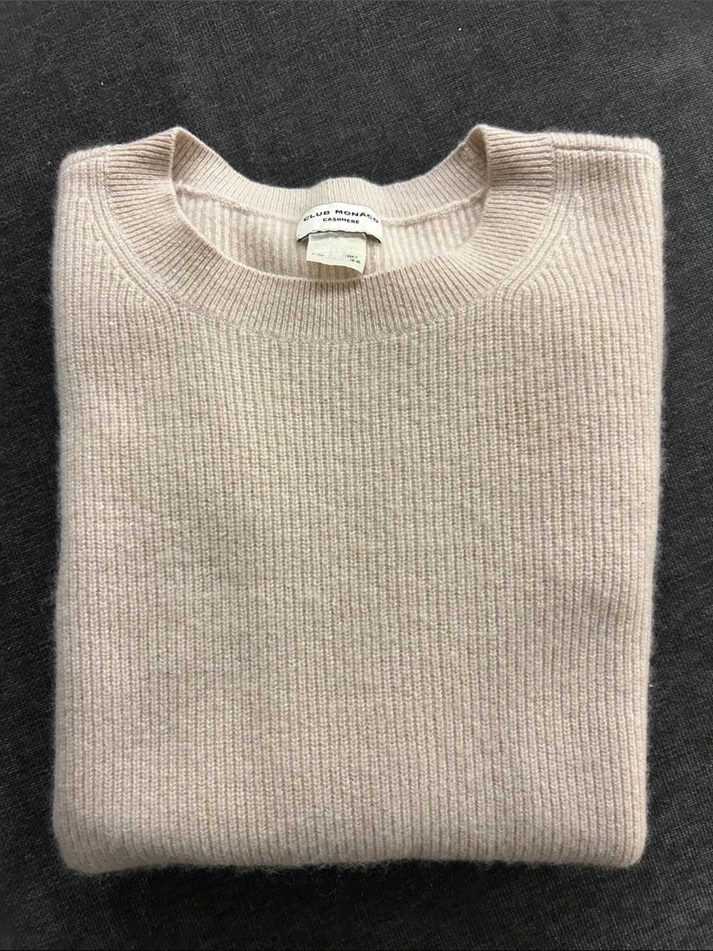 Club Monaco Cashmere Crewneck short sleeve Sweater - Dusty Blush